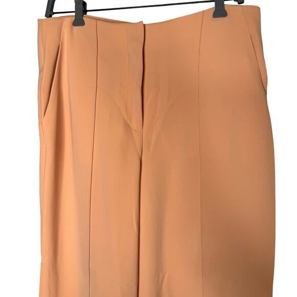 Diane Von Furstenburg Kiersten Wide Leg Trousers Coral Salmon Pink Size 10 NWT - Picture 5 of 10